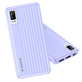E GATE 102B पॉवरबैंक | 10000mAh | 22.5W फ़ास्ट चार्जिंग | QC + PD | डुअल इनपुट पोर्ट: टाइप C और माइक्रो USB | ट्रिपल आउटपुट पोर्ट: 2X USB और टाइप C | LED इंडिकेटर | सभी iPhone और Android के लिए (लैवेंडर)